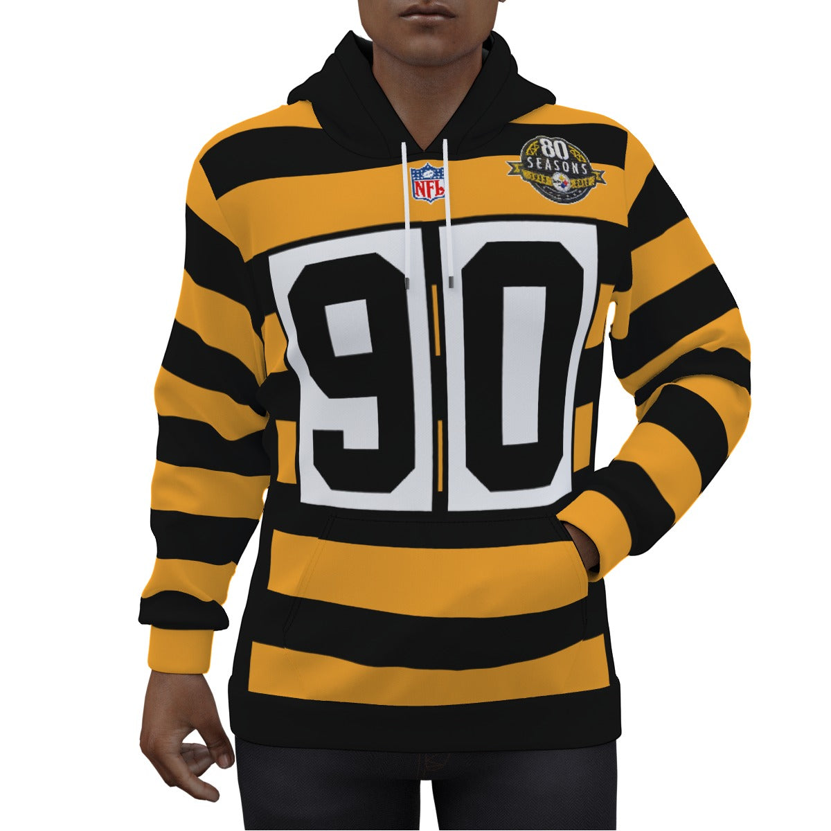 TJ Watt Pittsburgh Steelers Bumble Bee Jersey Hoodie