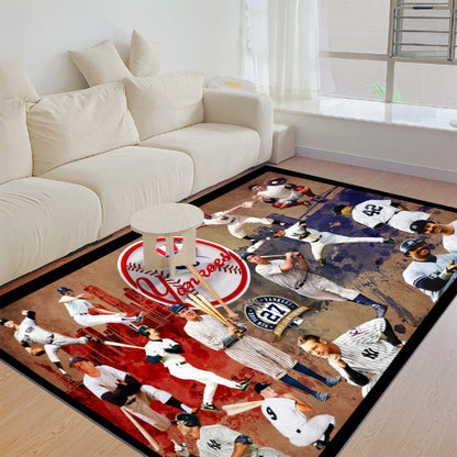 New York Yankees Foldable Rectangular Thickened Floor Mat Carpet