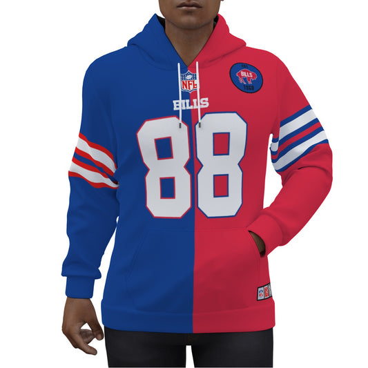 Dawson Knox Buffalo Bills 1/2 1/2 Jersey Hoodie