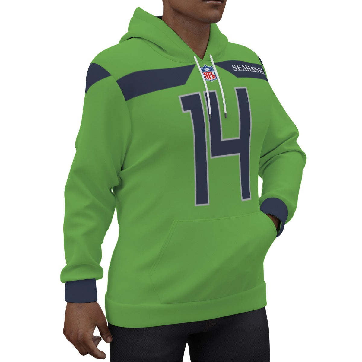 DK Metcalf Seattle Seahawks Green Jersey Hoodie