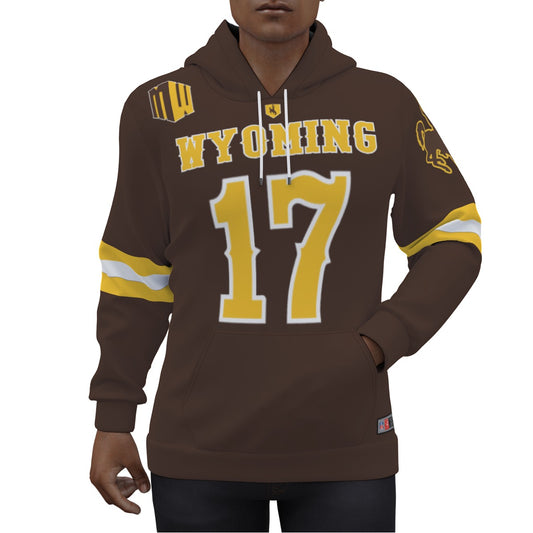 Josh Allen Brown Wyoming Brown Jersey Hoodie