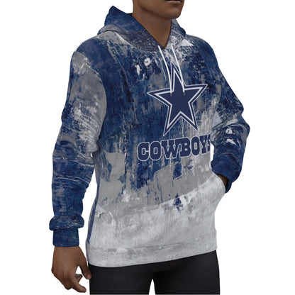 Dallas Cowboys Abstract Paint Hoodie Version 2