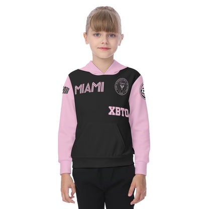 Youth Lionel Andres Messi Inter Miami Black/Pink Jersey Hoodie