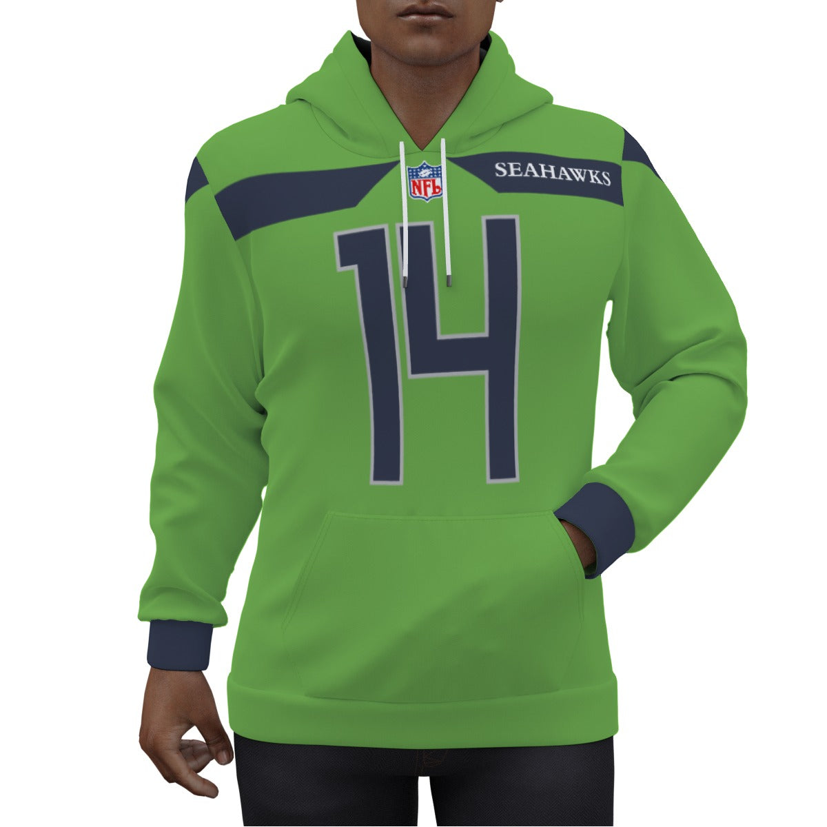 DK Metcalf Seattle Seahawks Green Jersey Hoodie