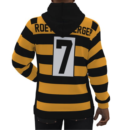 Ben Roethlisberger Pittsburgh Steelers Bumble Bee Jersey Hoodie