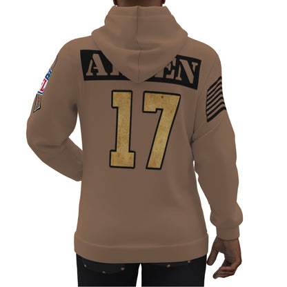 Josh Allen 2023 Salute to Service Color Brown Jersey Hoodie