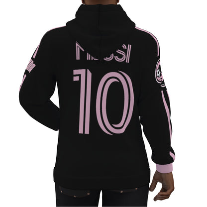 Lionel Andres Messi Inter Miami Black Jersey Hoodie