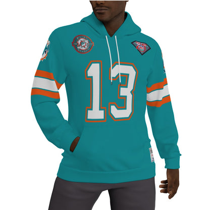 Dan Marino Fleeced Lined Mitchell and Ness Hoodie