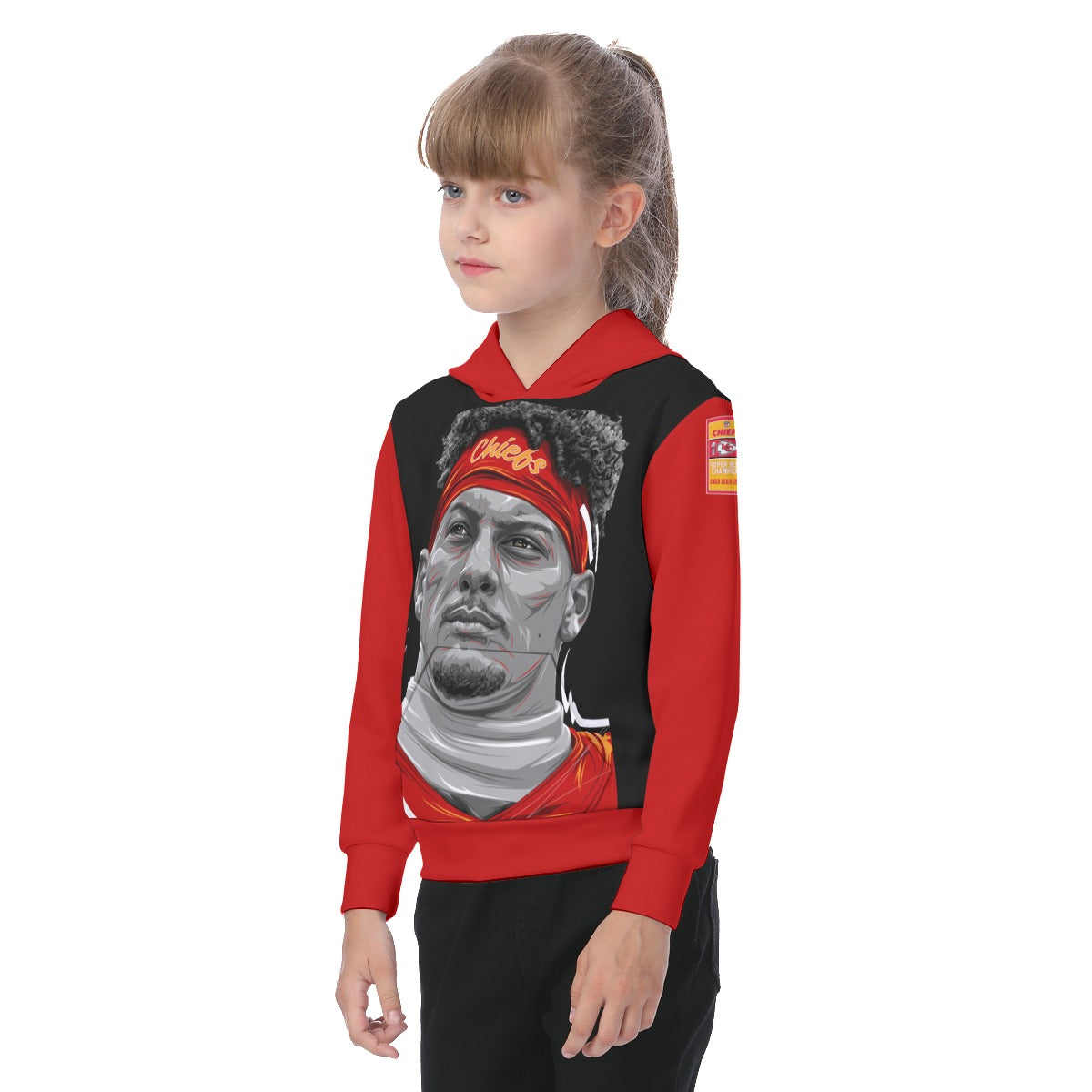 Youth Patrick Mahomes Kansas City Chiefs Portrait Hoodie