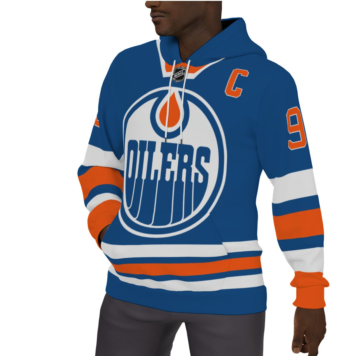 Wayne Gretzky Edmonton Oilers Fleeced Lined Jersey Hoodie