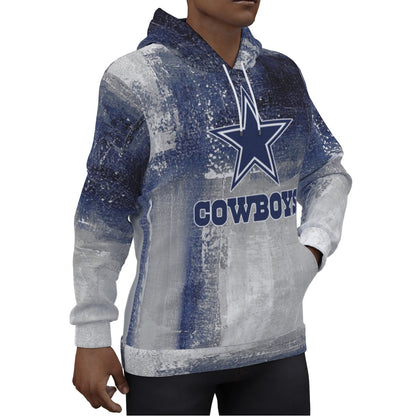 Dallas Cowboys Abstract Paint Hoodie Version 1