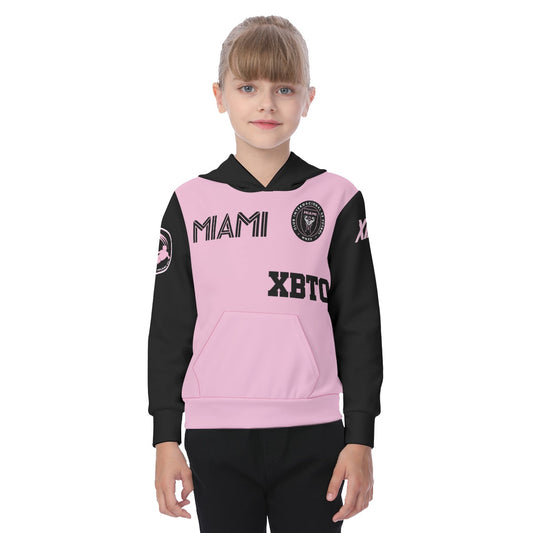 Youth Lionel Andres Messi Inter Miami Pink/Black Jersey Hoodie